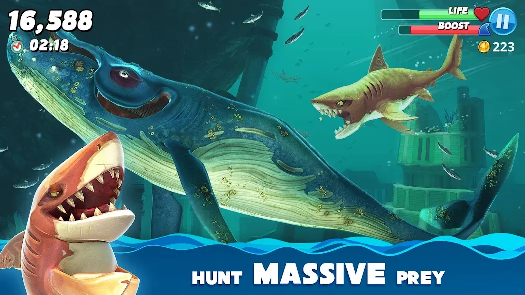 Hungry Shark World (Хангри Шарк Ворлд) [МОД Бесконечные монеты] APK Android Screenshot 5