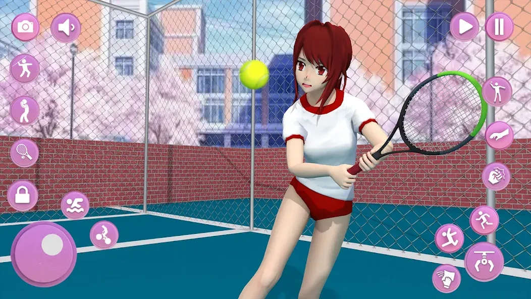 Anime School Girl Simulator 3D [МОД Бесконечные монеты] APK Android Screenshot 2