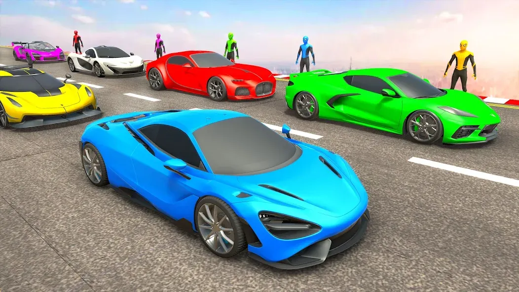 Mega Ramp Car Games Car Stunts [МОД Все открыто] APK Android Screenshot 3