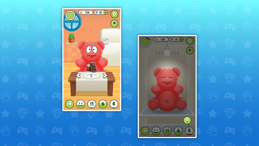 My Jelly Bear Pet [МОД Mega Pack] APK Android Screenshot 2