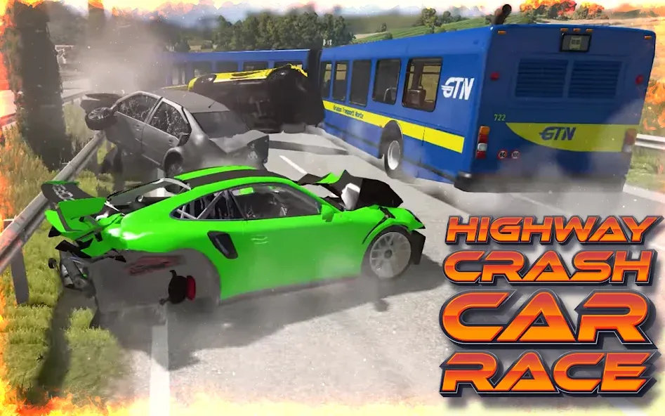 Highway Crash Car Race [МОД Все открыто] APK Android Screenshot 3