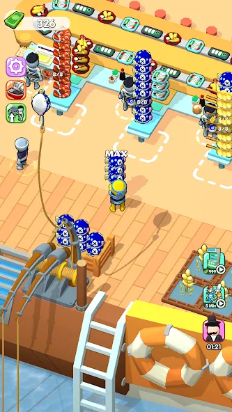 Sea Restaurant - Travel Tycoon (Си Ресторан) [МОД Бесконечные монеты] APK Android Screenshot 1