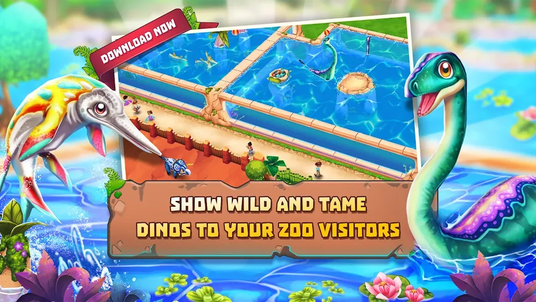 Dinosaur Park – Primeval Zoo (Динозавровый парк) [МОД Все открыто] APK Android Screenshot 2