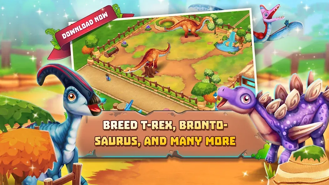 Dinosaur Park – Primeval Zoo (Динозавровый парк) [МОД Все открыто] APK Android Screenshot 3
