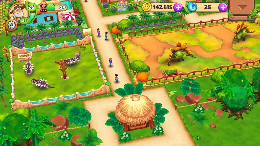 Dinosaur Park – Primeval Zoo (Динозавровый парк) [МОД Все открыто] APK Android Screenshot 5