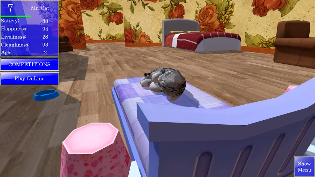 Cute Pocket Cat 3D (Сьют Покет Кэт 3Д) [МОД Меню] APK Android Screenshot 3