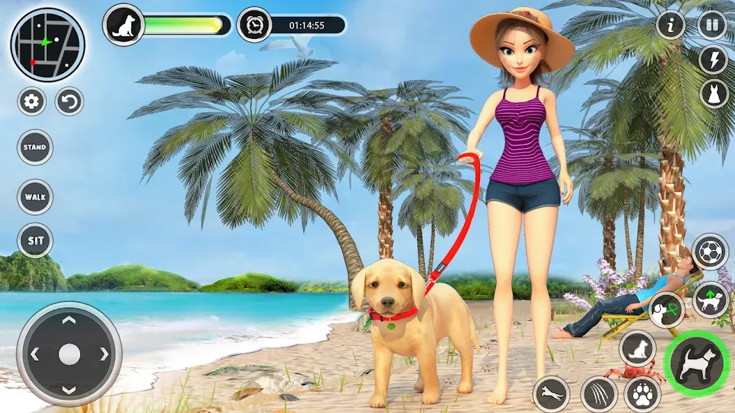 Dog Simulator Pet Dog Games 3D [МОД Unlocked] APK Android Screenshot 1