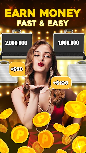 Deal Be Richest: Vegas Coin (Голден Дил Зе Миллион Прайз) [МОД Много денег] APK Android Screenshot 1