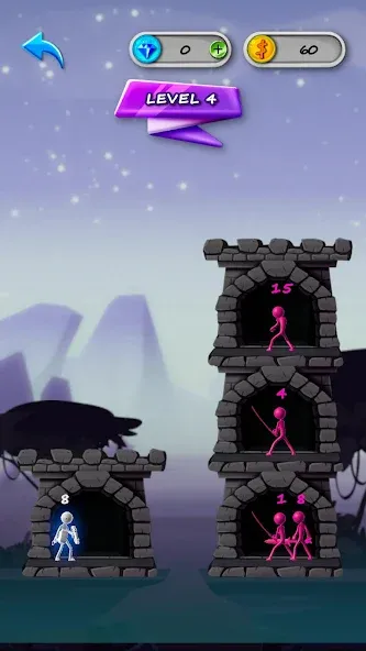 Stickman Tower Defense (Сткмен Башня Захисту) [МОД Premium] APK Android Screenshot 3