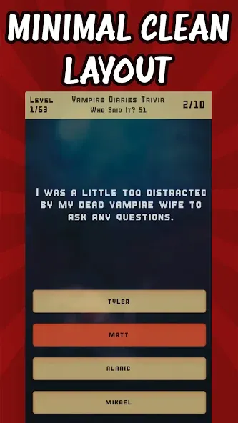 Vampire Diaries Quiz Trivia (Вампирские дневники викторина виктрия) [МОД Все открыто] APK Android Screenshot 2