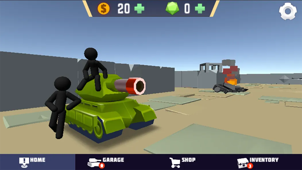 Stickman Tank Battle (Стикмен Танк Баттл) [МОД Меню] APK Android Screenshot 1