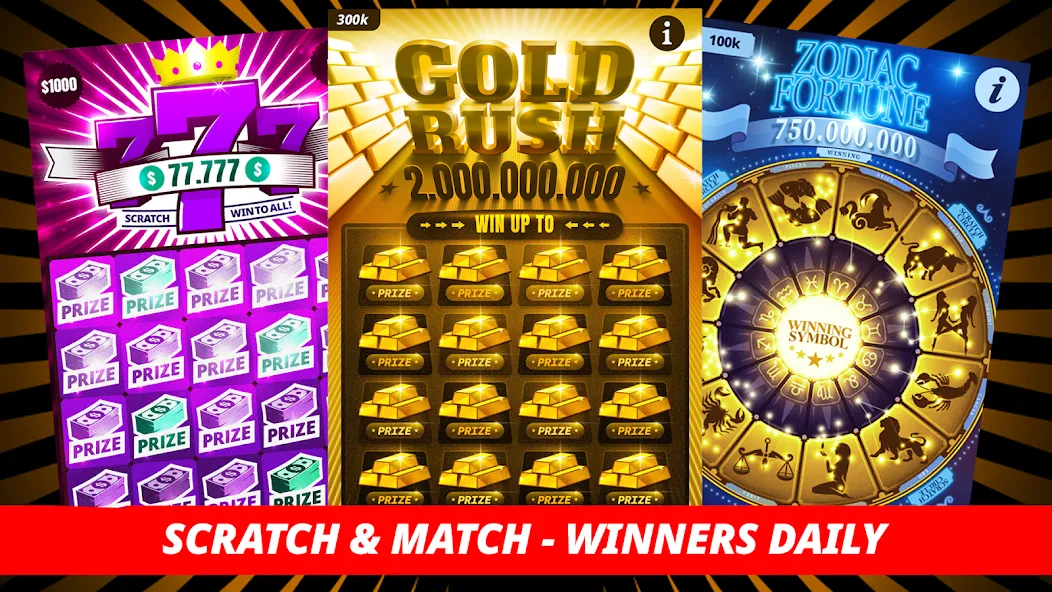Lottery Scratchers - Winners [МОД Mega Pack] APK Android Screenshot 1