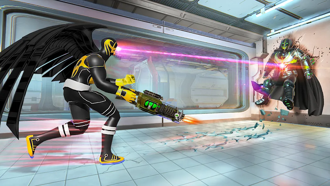 Flying Bat Robot Car Transform (Флайинг Бэт Робот Кар Трансформ) [МОД Все открыто] APK Android Screenshot 4