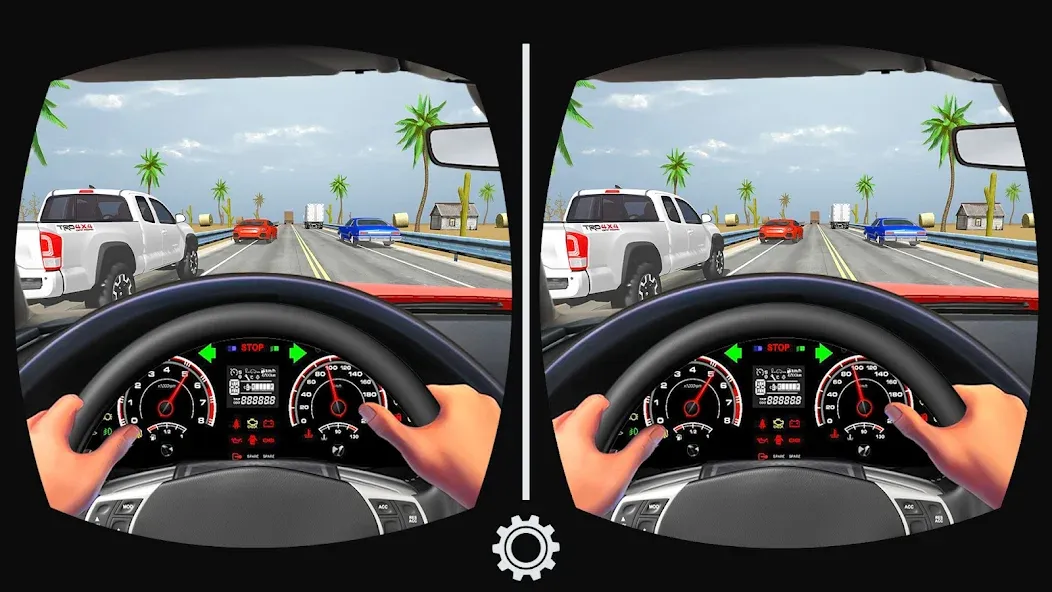 VR Traffic Racing In Car Drive (ВР Трафик Гонки на Автомобиле Вождения) [МОД Mega Pack] APK Android Screenshot 1