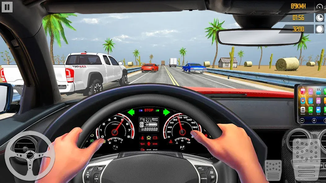 VR Traffic Racing In Car Drive (ВР Трафик Гонки на Автомобиле Вождения) [МОД Mega Pack] APK Android Screenshot 2