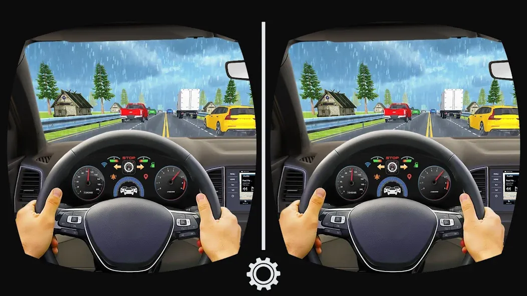 VR Traffic Racing In Car Drive (ВР Трафик Гонки на Автомобиле Вождения) [МОД Mega Pack] APK Android Screenshot 3