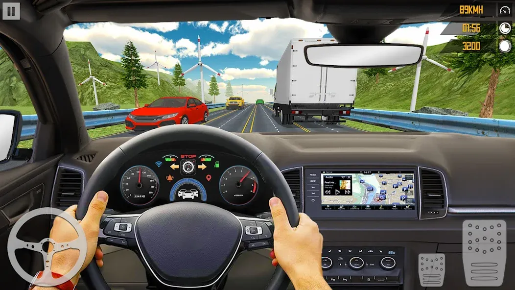 VR Traffic Racing In Car Drive (ВР Трафик Гонки на Автомобиле Вождения) [МОД Mega Pack] APK Android Screenshot 4