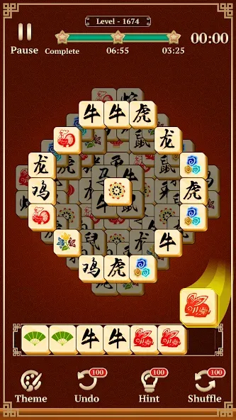 Mahjong Solitaire: 3 Tiles (Маджонг Классик) [МОД Mega Pack] APK Android Screenshot 4