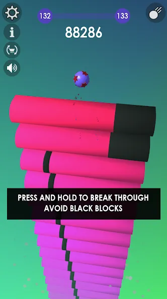 Ball: Blast colorful bricks 3d [МОД Mega Pack] APK Android Screenshot 1