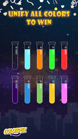 Colorpuz - Water Sort Puzzle (Колорпаз) [МОД Все открыто] APK Android Screenshot 3