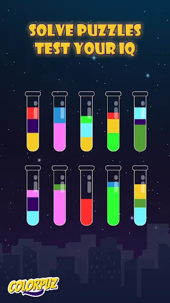 Colorpuz - Water Sort Puzzle (Колорпаз) [МОД Все открыто] APK Android Screenshot 4