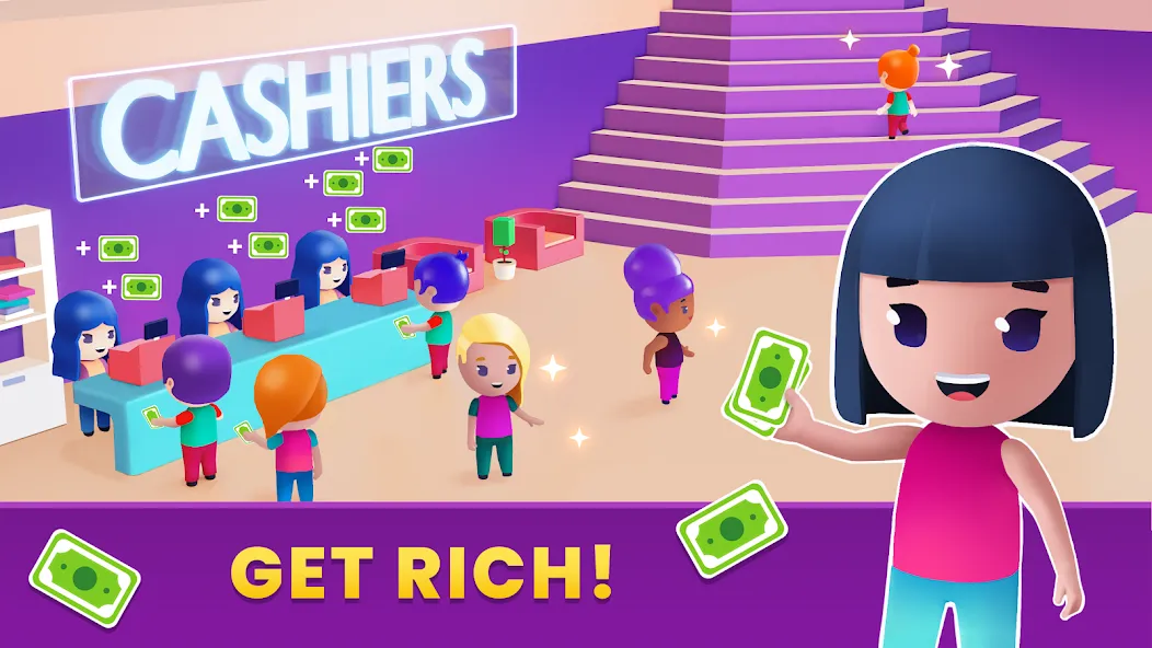 Idle Beauty Salon Tycoon (Айдл Бьюти Салон Тайкун) [МОД Mega Pack] APK Android Screenshot 2