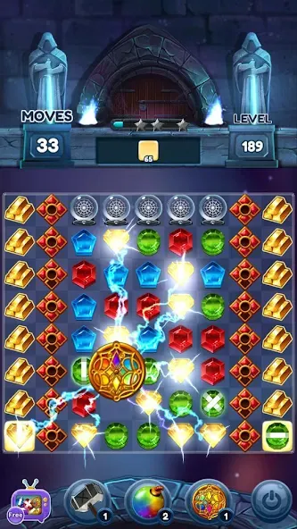 Jewels of Kingdom Knights (Джуэлз оф Кингдом Найтс) [МОД Бесконечные монеты] APK Android Screenshot 2