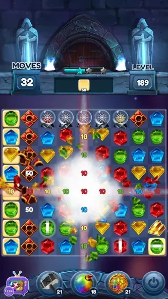 Jewels of Kingdom Knights (Джуэлз оф Кингдом Найтс) [МОД Бесконечные монеты] APK Android Screenshot 5