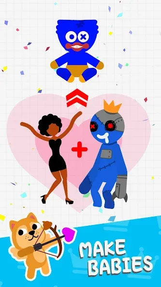 Love Archer rainbow monster (Лав Арчер райнбоу монстер) [МОД Все открыто] APK Android Screenshot 4