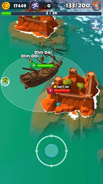 Pirate Raid - Caribbean Battle (Пиратское налетении) [МОД Меню] APK Android Screenshot 4