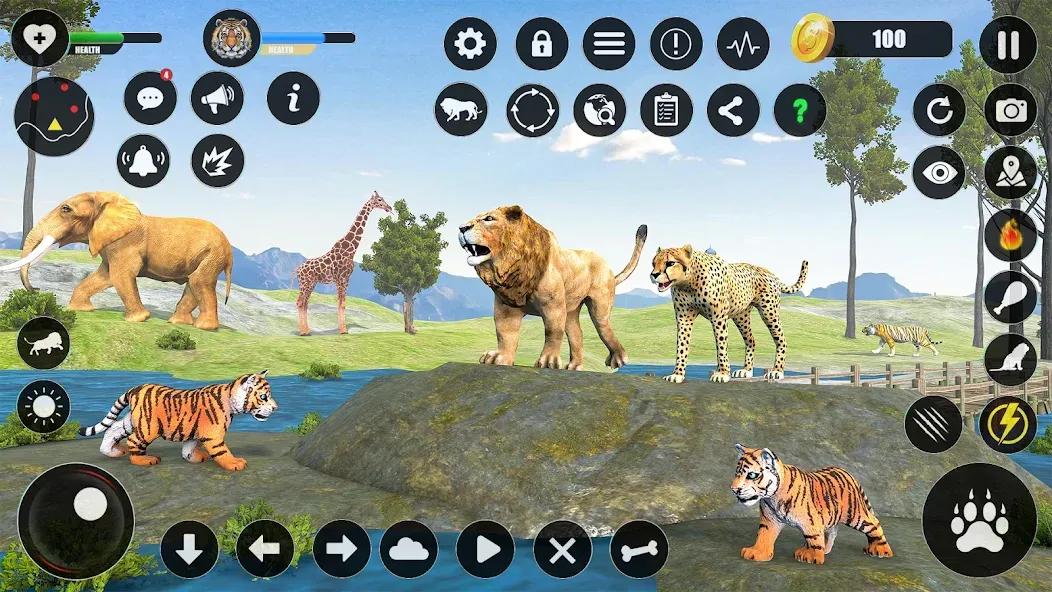 Tiger Simulator Animal Games (Тигровый симулятор  игры с животными) [МОД Все открыто] APK Android Screenshot 1