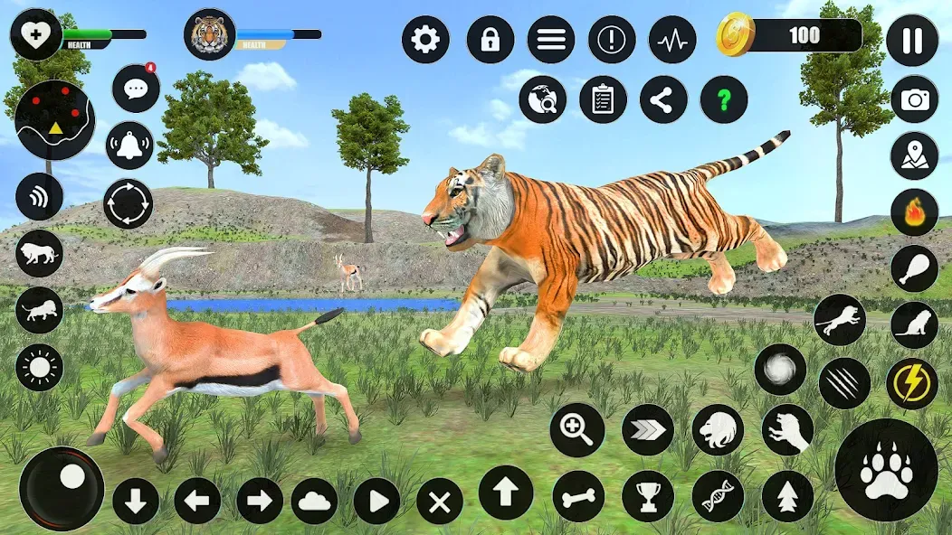 Tiger Simulator Animal Games (Тигровый симулятор  игры с животными) [МОД Все открыто] APK Android Screenshot 3