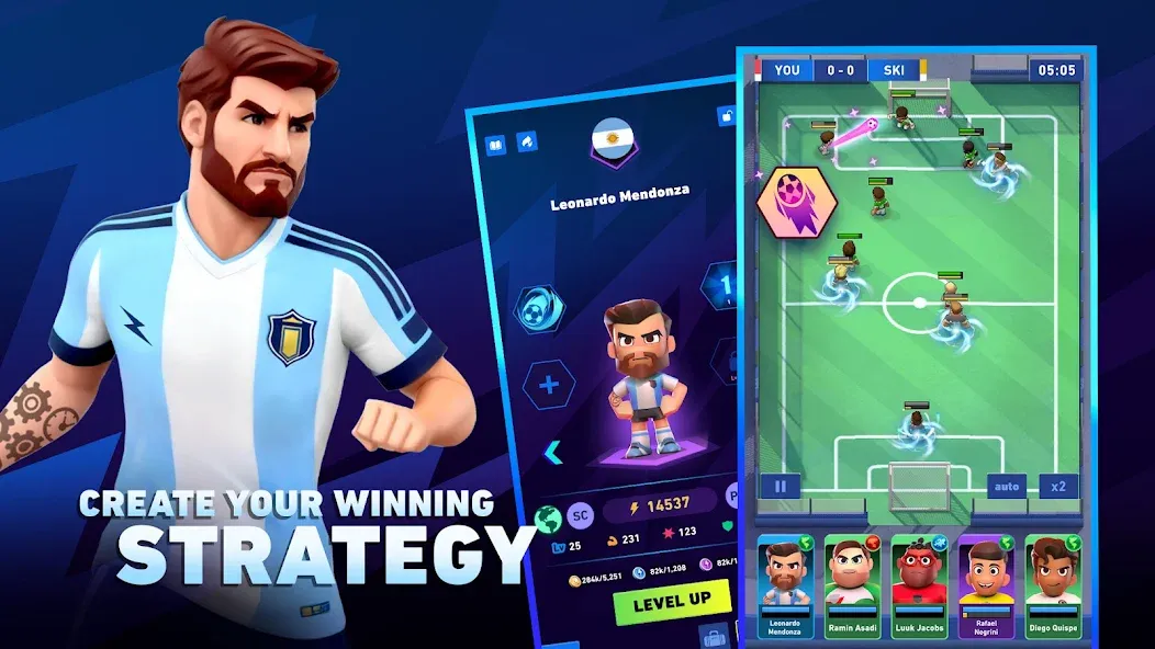 AFK Football: RPG Soccer Games [МОД Unlocked] APK Android Screenshot 5