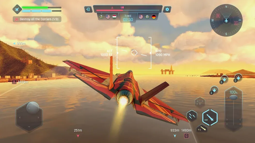 Sky Warriors: Airplane Games (Скай Ворриорс) [МОД Меню] APK Android Screenshot 2