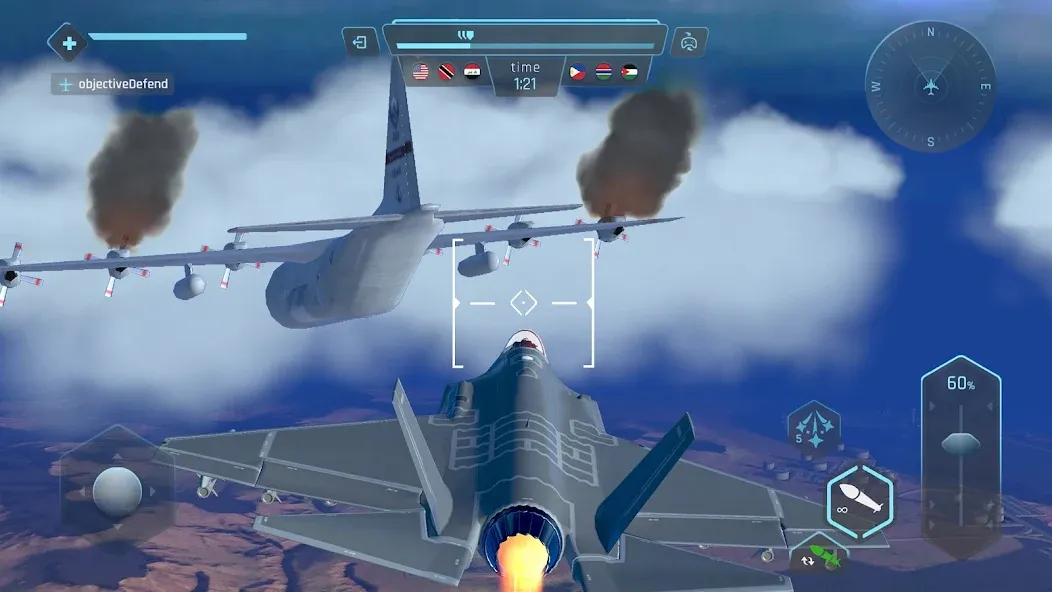 Sky Warriors: Airplane Games (Скай Ворриорс) [МОД Меню] APK Android Screenshot 4