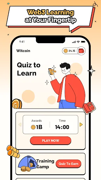 Witcoin: Web3 Play to Learn (Виткоин) [МОД Mega Pack] APK Android Screenshot 1