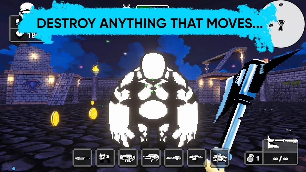 Doomsday pixel shooter 3d (Дум пиксельный шутер 3D) [МОД Меню] APK Android Screenshot 1