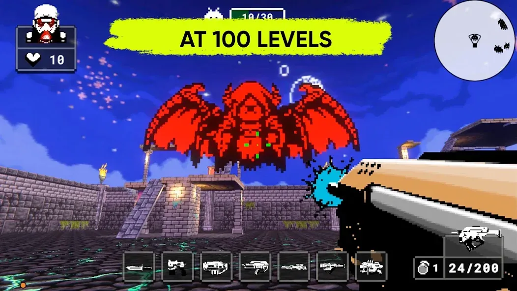 Doomsday pixel shooter 3d (Дум пиксельный шутер 3D) [МОД Меню] APK Android Screenshot 3