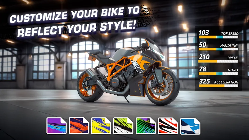 Motor Bike: Xtreme Races [МОД Premium] APK Android Screenshot 4