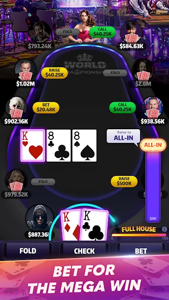 Mega Hit Poker: Texas Holdem (Мега Хит Покер) [МОД Premium] APK Android Screenshot 3