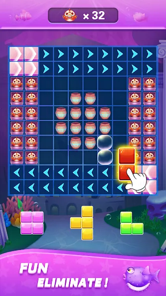 Block Ocean 1010 Puzzle Games (Блок Океан 1010 Головоломки) [МОД Меню] APK Android Screenshot 3