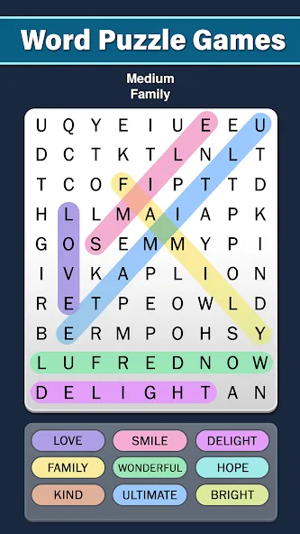 Word Search: Word Find (Ворд Срч) [МОД Много денег] APK Android Screenshot 2