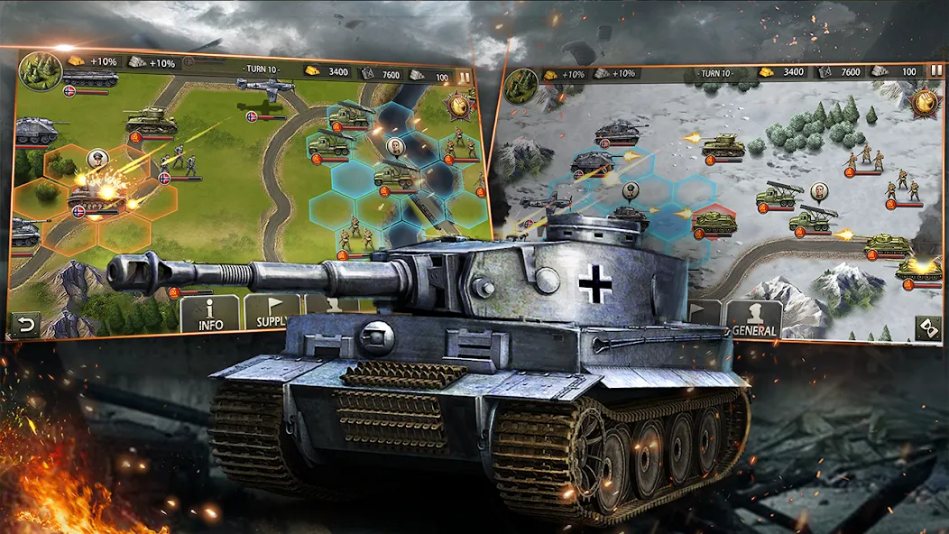 World War 2:WW2 Strategy Games (Вторая мировая война) [МОД Mega Pack] APK Android Screenshot 3