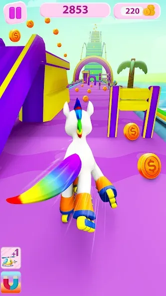 Unicorn Kingdom: Running Games (Юникорн Кингдом) [МОД Много денег] APK Android Screenshot 1