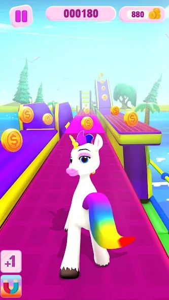 Unicorn Kingdom: Running Games (Юникорн Кингдом) [МОД Много денег] APK Android Screenshot 3