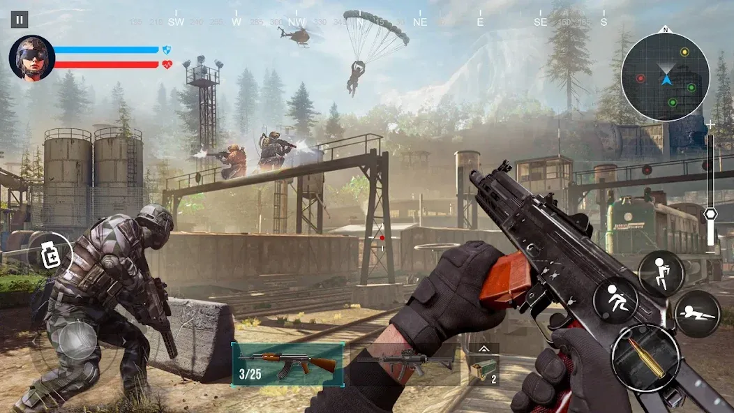 Call of Warfare FPS War Game (Кол оф Варфар ФПС Вар Дьюти) [МОД Бесконечные монеты] APK Android Screenshot 1