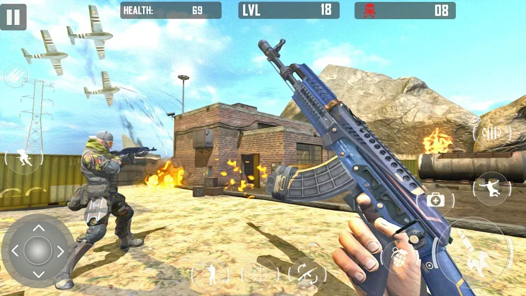 fps cover firing Offline Game (ФПС кавер стрельба Оффлайн игра) [МОД Бесконечные монеты] APK Android Screenshot 5