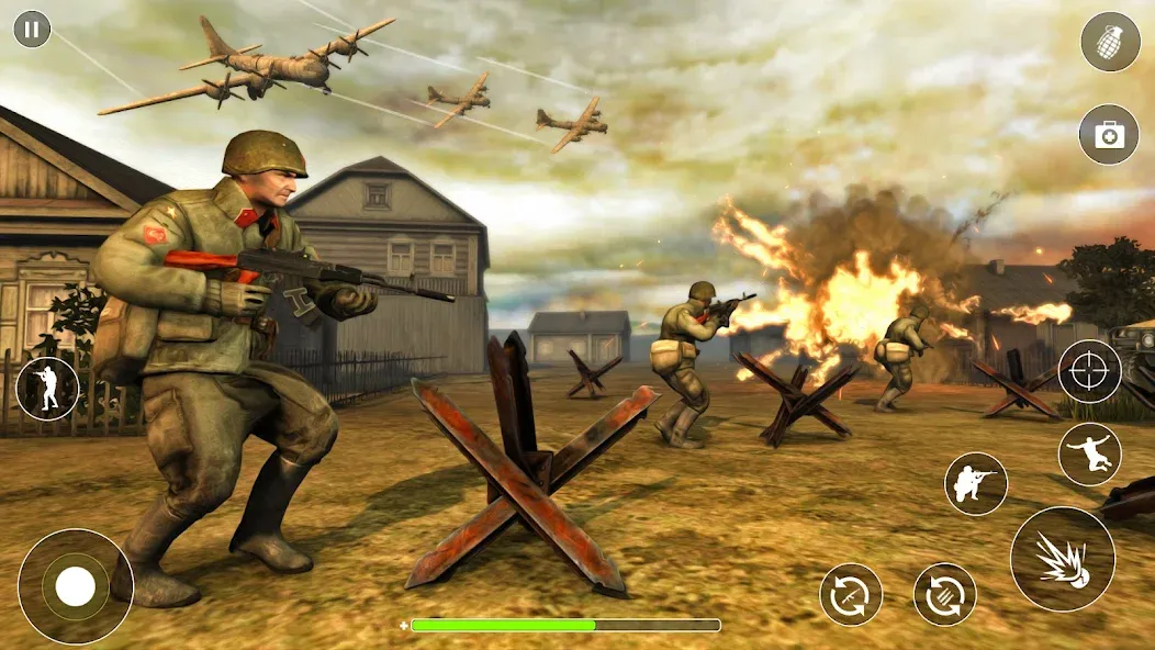 WW2 Survival Shooter :Gun fire (Вторая Мировая Война  ) [МОД Unlocked] APK Android Screenshot 1