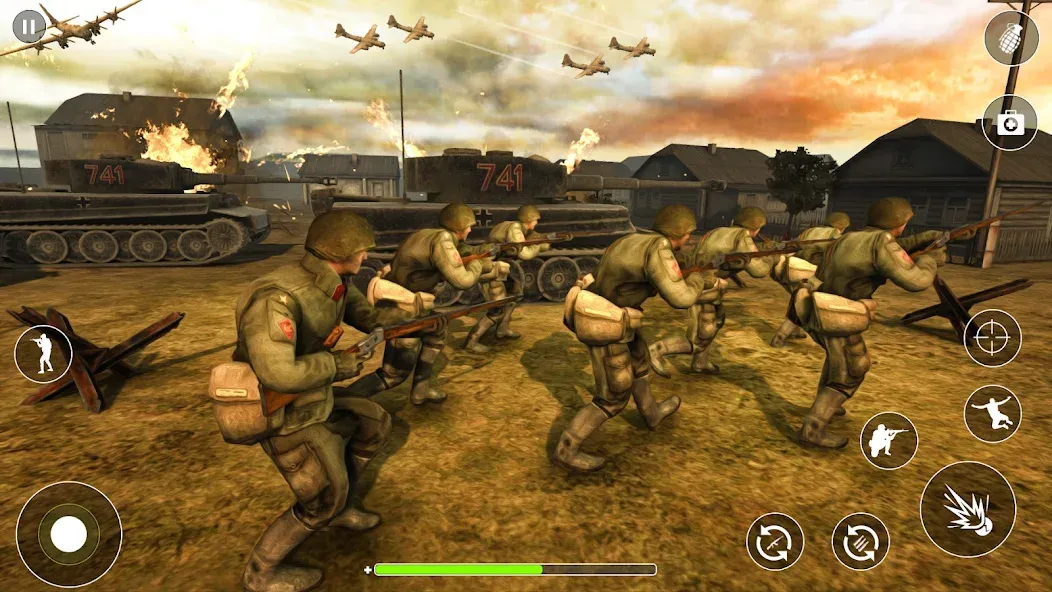 WW2 Survival Shooter :Gun fire (Вторая Мировая Война  ) [МОД Unlocked] APK Android Screenshot 2