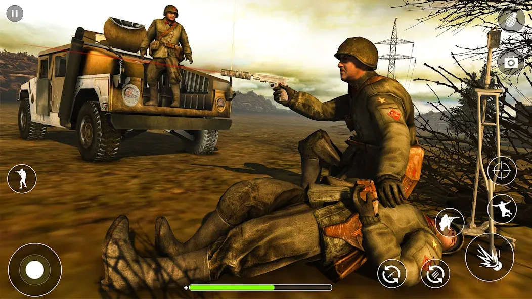 WW2 Survival Shooter :Gun fire (Вторая Мировая Война  ) [МОД Unlocked] APK Android Screenshot 3